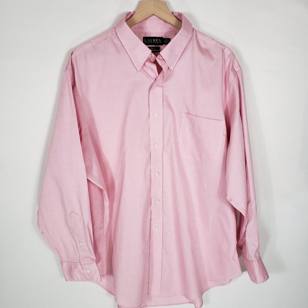 Ralph Lauren // Lauren Pink Dress Shirt 18  34/35